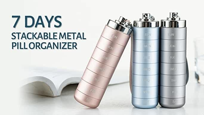 🚀 LIMITED OFFER 50% OFF – Shop Now! 🧳💊Metal Travel Pill Organizer